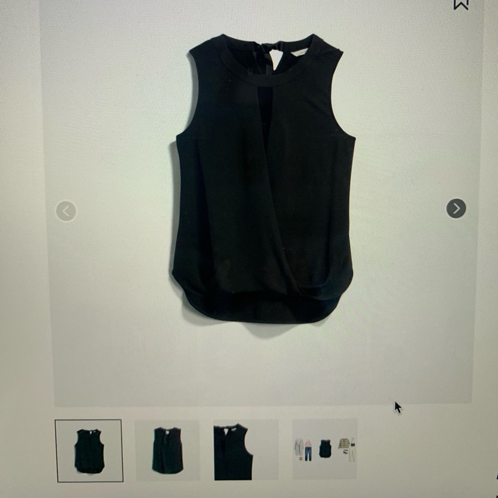 stitch fix black “blouse” tank